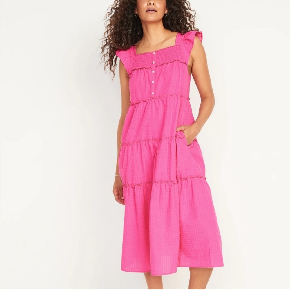 Old Navy Pink Midi Dress